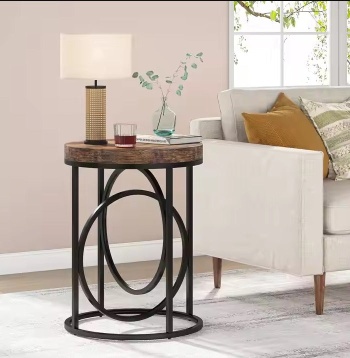 Center 2 Ring Coffee Table Round Coffee Table Luxury Look Modern Design Side Table