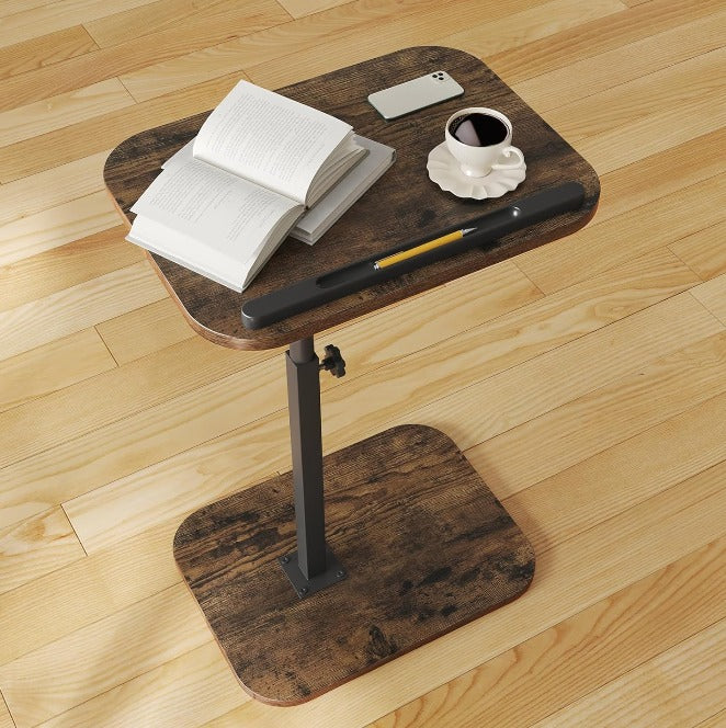 C Shaped Side End Tables for Living Room, Bedroom, Bedside Adjustable Height