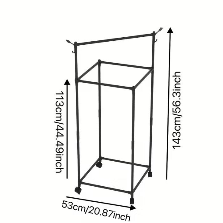 Multi-Purpose Clothes Hanging Rack with Storage Shelves – Durable Metal Stand for Coats, Hats, Umbrellas – Strong Support Organizer for Entryway & Bedroom