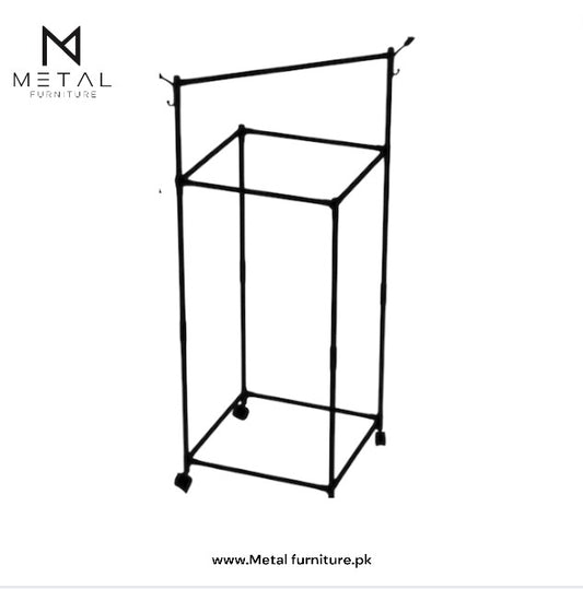 Multi-Purpose Clothes Hanging Rack with Storage Shelves – Durable Metal Stand for Coats, Hats, Umbrellas – Strong Support Organizer for Entryway & Bedroom