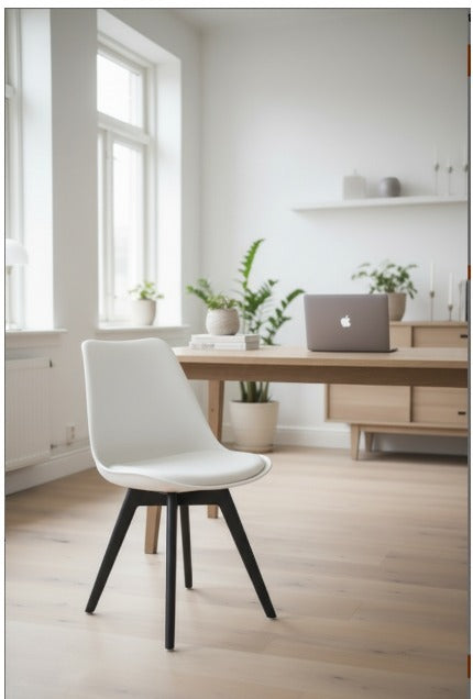 Modern Metal Furniture tulip chair with smooth seat, sturdy metal legs, stylish design, reliable and comfortable seating.