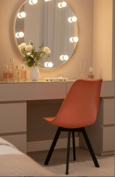 Modern Metal Furniture tulip chair with smooth seat and strong metal legs, stylish and reliable seating for modern interiors.
