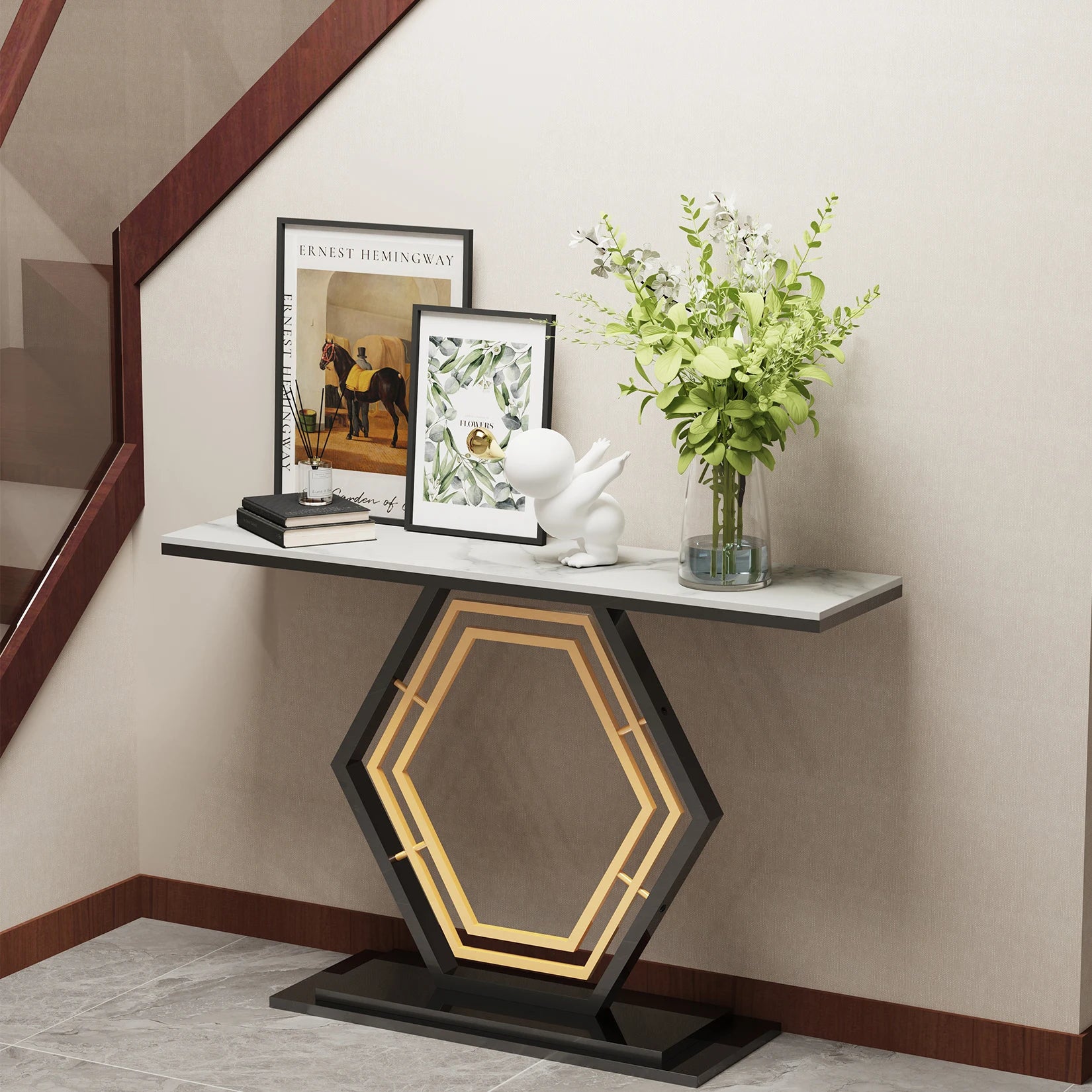 Narrow Console Table for Hallway – Metal Furniture

