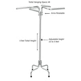 Boutique Hanger 4 Layer Cloth Hanging Stand 48 Hangers Hanging Space Silver