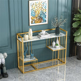 3-Tier Luxury Hallway Console Table Modern Design Elegant Look Console Table
