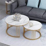 Rode Based 2 Pieces Round Center Table Luxury Look Home Decor