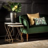 2 Pieces Square Nesting Set X Based Table Set Luxury Look
