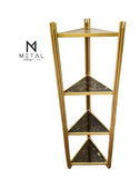 Triangle Shape Corner Rack Gold Paint Finish