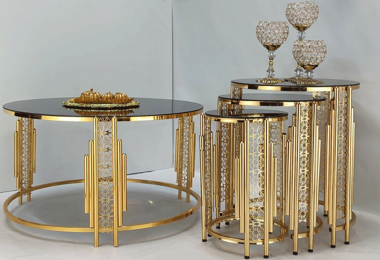 Unique design 2 in 1  center table + nesting table (set of 4)