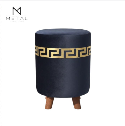 Metal Furniture ottoman stool with a cushioned top, ideal for living rooms and bedrooms, versatile and stylish seating option.