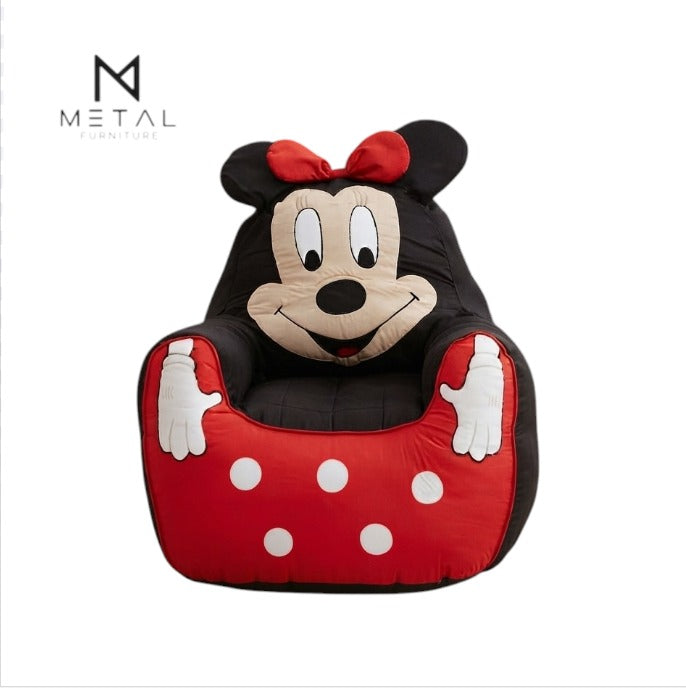 Minnie Mouse Bean Bag for Girls | Cute Cartoon Seating Chair for Bedroom, Playroom & Kids’ Relaxation