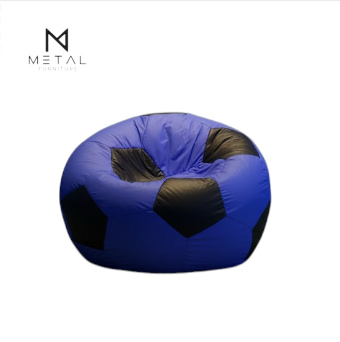 Blue Football Bean Bag Chair | Sporty Soccer Seating for Gaming, Bedroom & Lounge