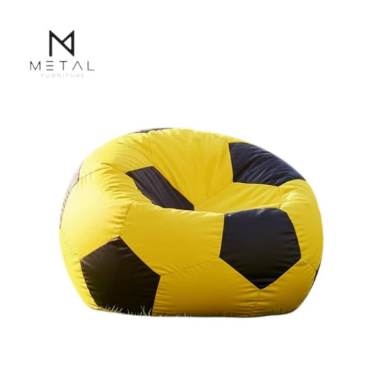 Yellow Soccer Bean Bag Chair | Vibrant Football-Inspired Seating for Gaming, Bedroom & Lounge