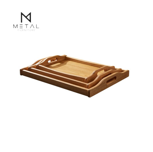 3-Piece Decorative Tray Set | Modern Serving & Display Trays for Home | Multipurpose Serving Trays