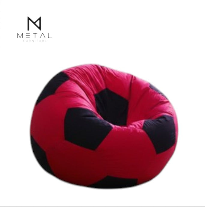 Red Football Bean Bag Chair | Dynamic Soccer-Inspired Seating for Gaming, Bedroom & Lounge