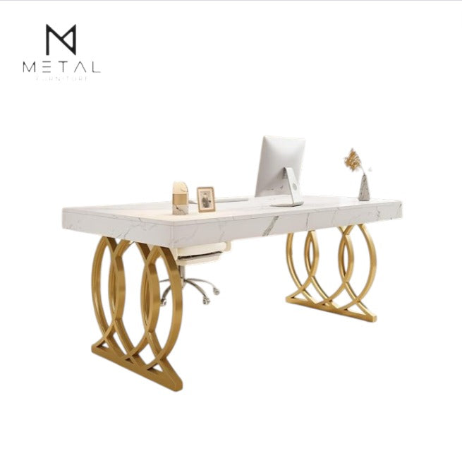 Metal Furniture compact office desk for laptops, paperwork, and accessories, ideal for home offices and study corners.
