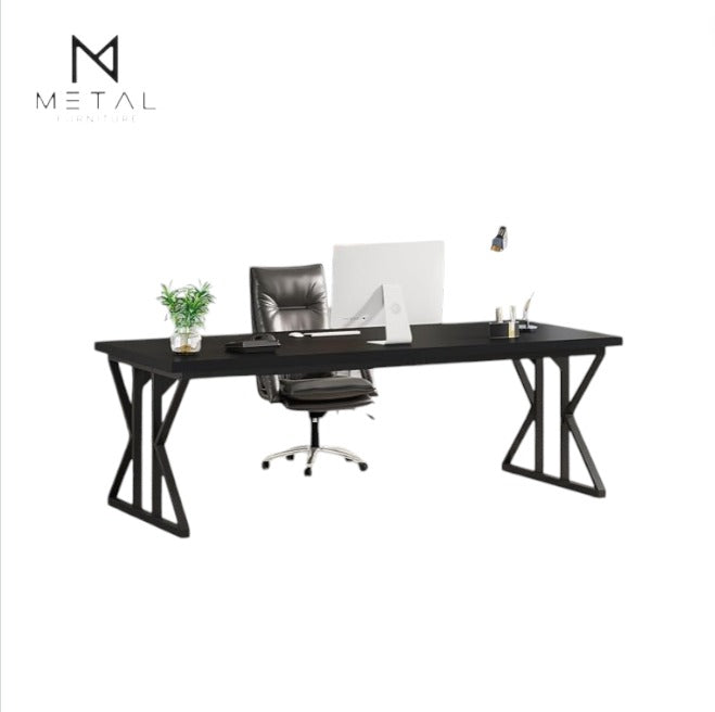 Metal Furniture office desk with smooth surface and sturdy frame, ideal for laptops, monitors, and home or professional workspace.