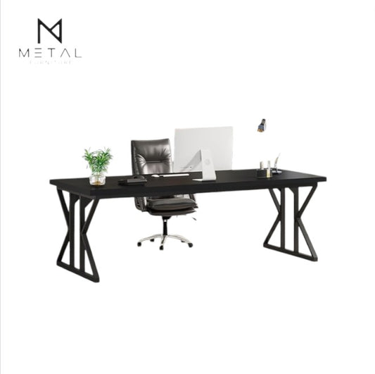 Metal Furniture office desk with smooth surface and sturdy frame, ideal for laptops, monitors, and home or professional workspace.
