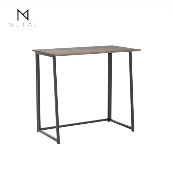 Metal Furniture QuickFold Studio office desk in a modern workspace, showcasing its sleek design and compact 3-step folding feature.