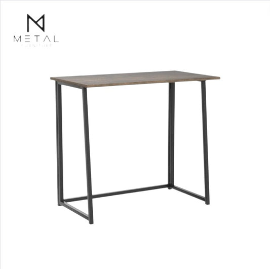 Metal Furniture QuickFold Studio office desk in a modern workspace, showcasing its sleek design and compact 3-step folding feature.
