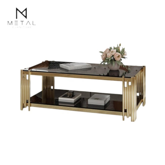 Modern C4 Rode Based Center Table by Metal Furniture featuring a luxurious, elegant design with a sleek, contemporary look.