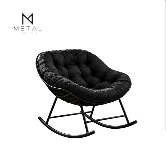 Metal Furniture Cloud Comfort cushioned rocking chair with deep padding and a smooth rocking design for relaxing comfort.