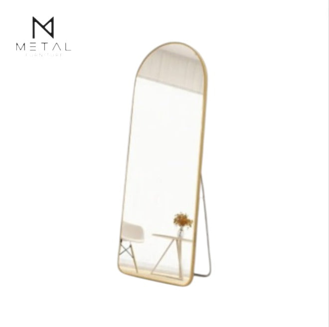 Unbreakable glass full-length mirror by Metal Furniture showing a sleek, modern design ideal for daily outfit checks in a stylish space.