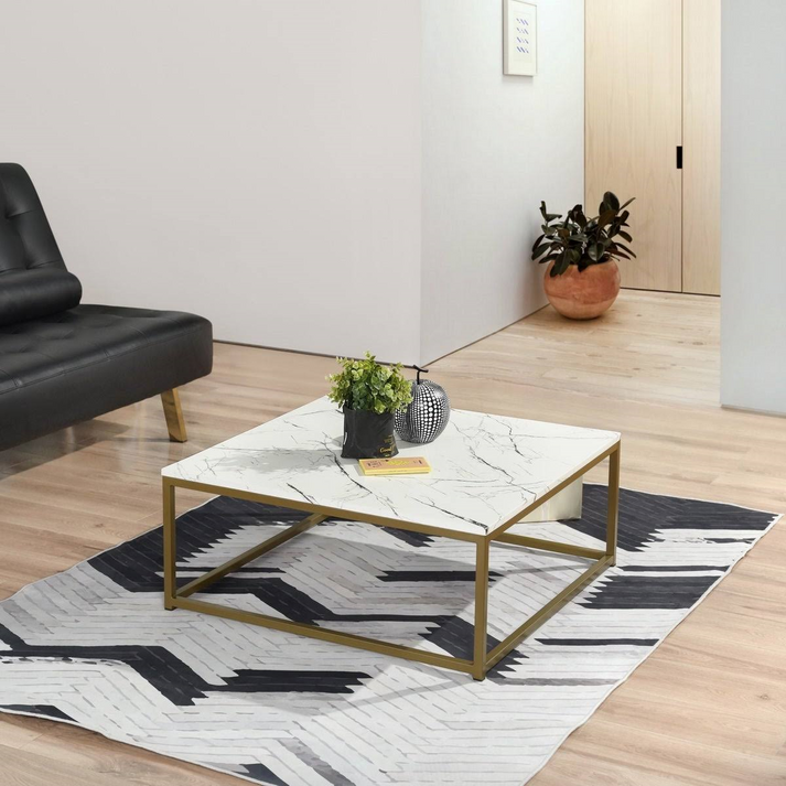 Simple Square Shape Center Table Living Room Table – Metal Furniture