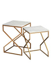 2 Pieces Square Nesting Set X Based Table Set Luxury Look