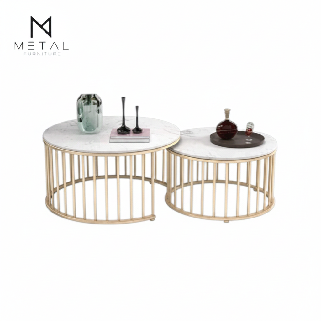 Nesting Tables with METAL Logo