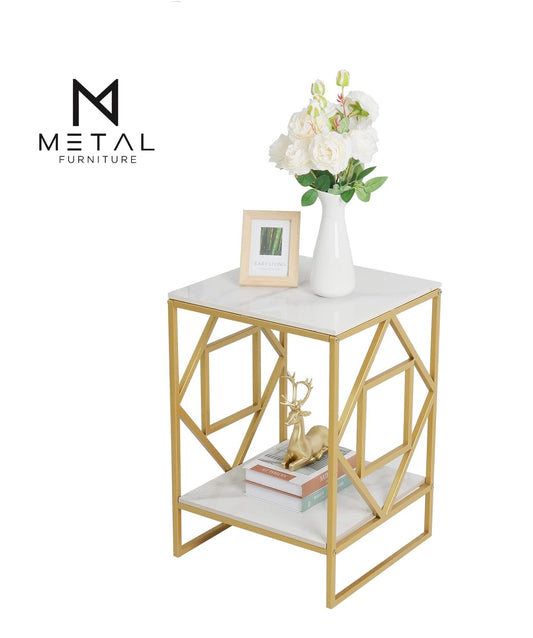 Square Shape Based Coffee Table Luxury Style Side Table