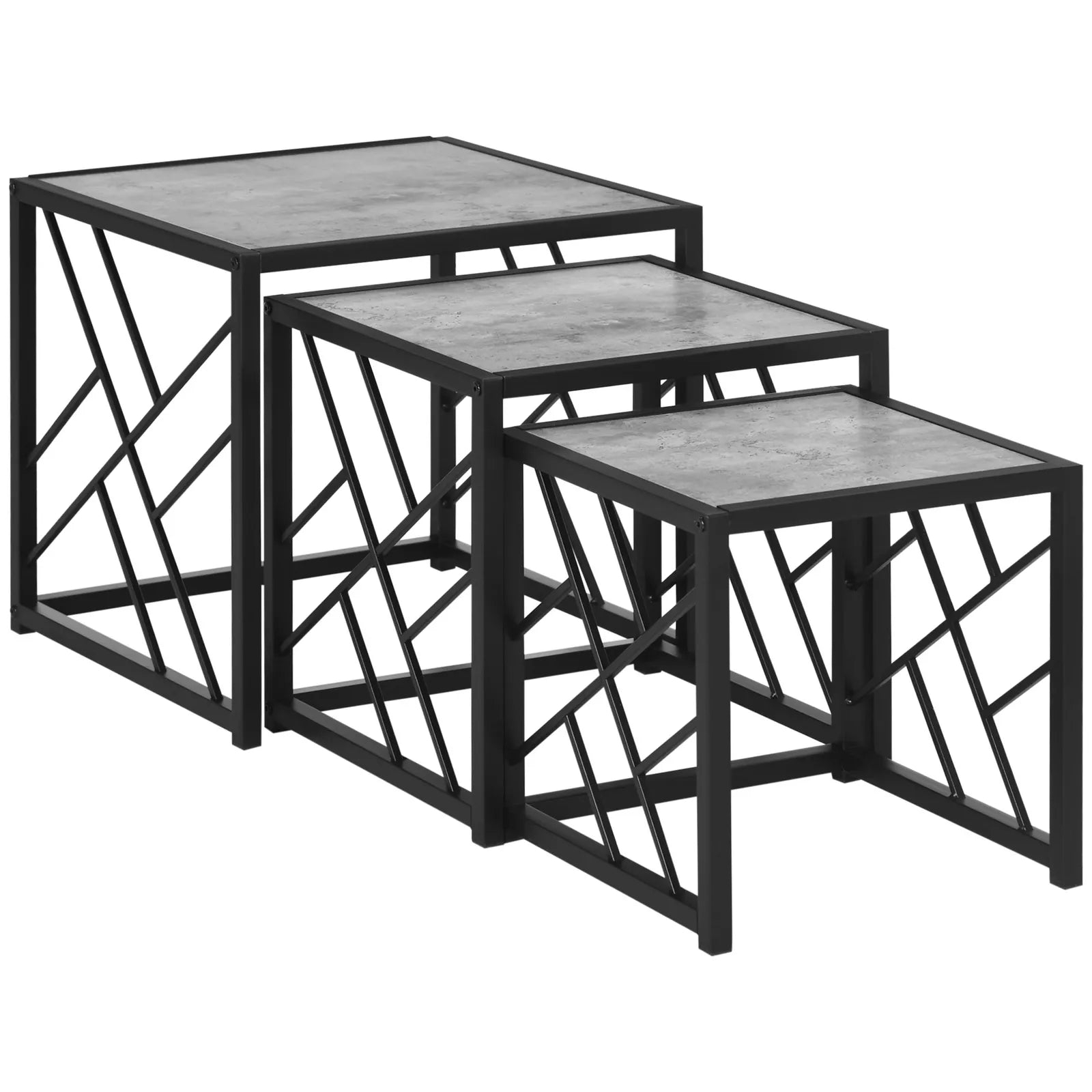 Square Nesting Tables Set Of 3 Round 