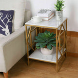 Square Shape Based Coffee Table Luxury Style Side Table