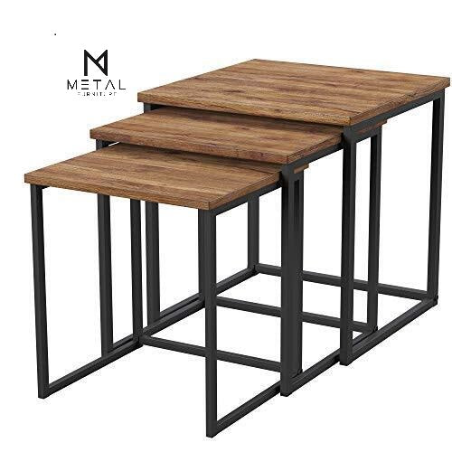 3 Pieces Square Nesting Table Set Elegant & Modern design