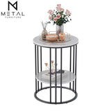 2 Shelf Coffee Table End Table Living Room Table Round Table