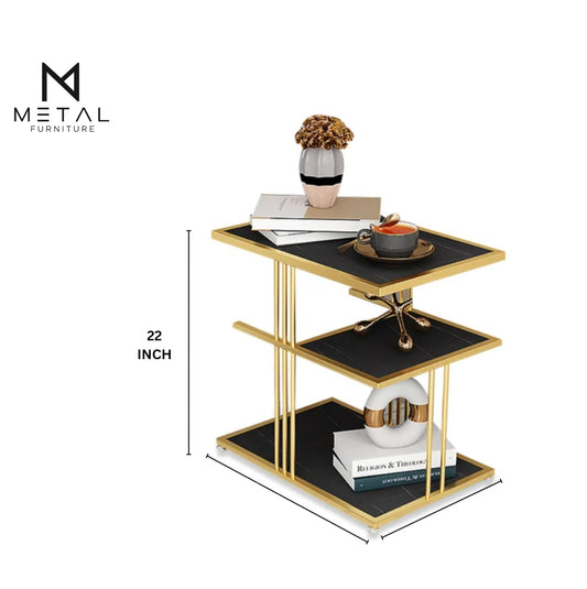 3-Tier Elegant Coffee Table – Metal Furniture