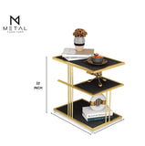 Elegance Look Coffee Table 3 -Tier Coffee Table Living Room Sofa Side Table