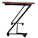Z Shape Laptop Table Metal Frame With Wheels